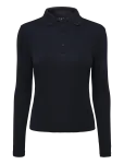 Lauren Ralph Lauren - Rib-Knit Long-Sleeve Polo Shirt - Polod - XS