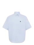 AMI - Button Down Short Sleeve Shirt Ami De Coeur In Cotton Oxford - Vabaaja s&auml;rgid - 40