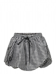 Ganni - Crinkled Taffeta Check Mini Bubble Skirt - L&uuml;hikesed seelikud - 38