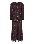 Bubbleroom - Balloon Sleeve Chiffon Maxi Dress - Maksikleidid - 34