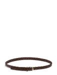 Pieces - Pcavery Leather Braided Slim Belt Noos - V&ouml;&ouml;d - 80
