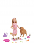 Barbie - Newborn Pups Playset With Doll & Animal Toys - Nukud - ONE SIZE