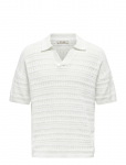 ONLY & SONS - Onsgrayson Ds 5 Chochet Polo Knit Noos - L&uuml;hikeste varrukatega kootud polos&auml;rgid - XS
