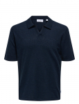 ONLY & SONS - Onsgeorge Reg 12 Linen Ss Polo Knit - L&uuml;hikeste varrukatega - S