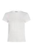 Weekday - Slim Short-Sleeved Cotton T-Shirt - L&uuml;hikeste varrukatega - L