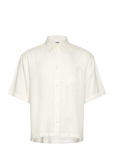 Weekday - Relaxed Short-Sleeved Linen-Blend Shirt - L&uuml;hikeste varrukatega s&auml;rgid - XS