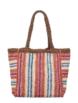 Becks&ouml;ndergaard - Stripe Straw Tota Bag - Kandekotid - ONE SIZE