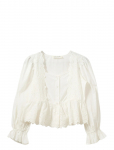 Sofie Schnoor - Ariasw Broderie Anglaise Shirt - Pikkade varrukatega - 42