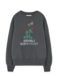 THE ANIMALS OBSERVATORY - Flowers Dark Frey Bear Sweatshirt - Dressipluusid - 12 Y