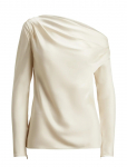 Lauren Ralph Lauren - Satin Charmeuse Off-The-Shoulder Blouse - Pikkade varrukatega - XL