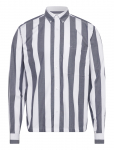 Lindbergh - Bold Striped Cropped Shirt L/S - Vabaaja s&auml;rgid - XXL