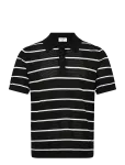Filippa K - Striped Mesh Polo - L&uuml;hikeste varrukatega - L