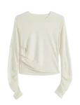 Aim&acute;n - Luminous Draped Long Sleeve - Spordi pikkade varrukatega topid - L