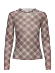 Vila - Vininna New L/S Check Mesh Top - Pikkade varrukatega - XS