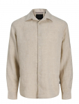 Jack & Jones - Jprblalawrence Linen Ls Shirt Sn - Linased s&auml;rgid - L
