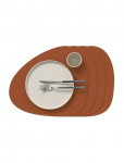 LIND DNA - 4-Set Table Mat Curve L Nupo Rust - Lauamatid - 37X44CM