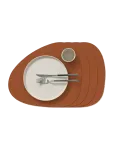 LIND DNA - 4-Set Table Mat Curve L Nupo Rust - Lauamatid - 37X44CM