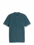 Tom Tailor - Stand Up Collar Two Tone Polo - L&uuml;hikeste varrukatega - XXL