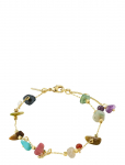 Pilgrim - Here Bracelet Gold-Plated/Multi - K&auml;eketid - ONE SIZE