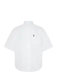 AMI - Button Down Short Sleeve Shirt Ami De Coeur In Cotton Oxford - Vabaaja s&auml;rgid - 40