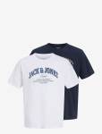 Jack & Jones - Jjedenver Logo Tee Ss O-Neck 2Pk Mp - L&uuml;hikeste varrukatega - XXL