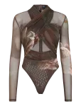 Bardot - Aliyah Printed Wrap Bodysuit - Bodid - 42
