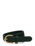 Lauren Ralph Lauren - Charm Crosshatch Leather Belt - V&ouml;&ouml;d - L