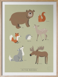 Kunskapstavlan&reg; - In The Woods - P&aring; Engelska - Posters - 30X40CM