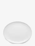Lyngby Porcel&aelig;n - Rhombe Ovalt Serveringsfad 42X32 Hvid - Serveerimisvaagnad - 42X32CM