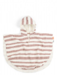 Done By Deer - Bath Poncho Gots Stripes Powder - Vannipont&scaron;od - ONE SIZE.LENGTH:50CM
