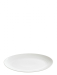 Aida - Relief - Ovalt Fad Porcel&aelig;n White 1 Stk 40X31 Cm - Serveerimisvaagnad - ONE SIZE