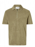 Selected - Slhrelax-Terry Ss Zip Polo Ex - L&uuml;hikeste varrukatega - XXL