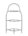 House Doctor - Plate Stand, Hdsana, Silver Finish - Lauan&otilde;ude komplektid - 24.7X17.5X47CM