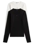 Tommy Jeans - Tjw 2Pack Slim Essential Rib Ls - Pikkade varrukatega - XL