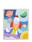 Fisher-Price - Wooden Space Blocks Puzzle For Preschool Kids, 42 Wood Pieces - Hariduslikud m&otilde;istatused - ONE SIZE