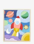 Fisher-Price - Wooden Space Blocks Puzzle For Preschool Kids, 42 Wood Pieces - Hariduslikud m&otilde;istatused - ONE SIZE
