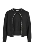 Vila - Vizafina L/S O-Neck Pearl Knit Cardi/1 - Kardiganid - XL