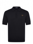 Fred Perry - Cotton Knitted Shirt - L&uuml;hikeste varrukatega kootud polos&auml;rgid - XL