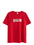 Lindex - T Shirt Christmas Print - L&uuml;hikeste varrukatega - 146/152