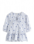 Lindex - Blouse With Tie Details - L&uuml;hikeste varrukatega - XL
