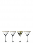 Lyngby Glas - Martiniglas Palermo Gold 4 Stk. - Kokteiliklaasid - 25 CL