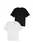 Tom Tailor - Double Pack V-Neck Tee - L&uuml;hikeste varrukatega - XXL