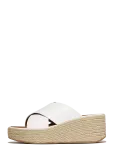 FitFlop - Platfforms Espadrille Leather Wedge Cross Slides - Kiilkontsaga jalan&otilde;ud - 42
