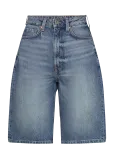 Weekday - Curve High Waisted Wide Leg Denim Shorts - L&uuml;hikesed teksap&uuml;ksid - 28