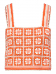Maje - Square Neck Sleeveless Crochet Tank Top - Varrukateta - 40