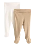 Lindex - 2-Pack Ribbed Leggings With Feet - Retuusid - 62
