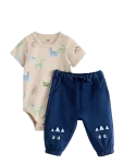 Lindex - Set With Bodysuit And Joggers - Komplektid bodiga - 80