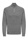 ONLY & SONS - Onsedward Reg 7 Wool Half Zip Knit Cs - Poolpika lukuga džemprid - XXL