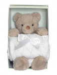 Teddykompaniet - Sven With Blanket In Displaybox - Kaisukarud - 30CM SVEN+100X75CM FILT