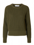 Selected - Slfbirla Ls Knit Short O-Neck - Džemprid - XS